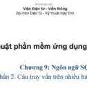 Bài giảng Kỹ thuật phần mềm ứng dụng: Chương 9.2 - Viện Điện tử Viễn thông (ĐH Bách Khoa HN)