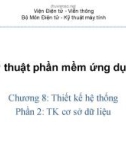 Bài giảng Kỹ thuật phần mềm ứng dụng: Chương 8.2 - Viện Điện tử Viễn thông (ĐH Bách Khoa HN)