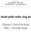 Bài giảng Kỹ thuật phần mềm ứng dụng: Chương 8.1 - Viện Điện tử Viễn thông (ĐH Bách Khoa HN)