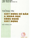 Thông tin Xây dựng cơ bản và khoa học công nghệ xây dựng – Số 5/2021