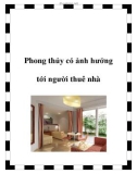 Phong thủy có ảnh hưởng tới người thuê nhà