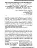 Thiết kế bộ điều khiển thích nghi trượt bền vững bám theo quỹ đạo trên cơ sở mạng nơron cho hệ thống tay máy robot