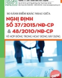 So sánh điểm khác nhau giữa Nghị định số 37/2015/NĐ-CP & 48/2010/NĐ-CP về hợp đồng trong hoạt động xây dựng - ThS. Nguyễn Thế Anh, ThS. Vũ Minh Hoàn