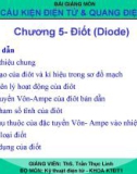 Bài giảng Cấu kiện điện tử và quang điện tử: Chương 4 - Ths. Trần Thục Linh