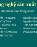 Công nghệ sản xuất cồn