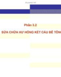 Bài giảng Bệnh học và sửa chữa công trình: Phần 3.2 - TS. Nguyễn Hoàng Giang