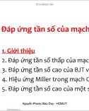 Bài giảng Mạch điện tử: Chương 5 - Nguyễn Phước Bảo Duy