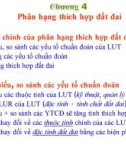 Bài giảng Chương 4: Phân hạng thích hợp đất đai