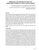 Nghiên cứu tận dụng một số chất thải nông nghiệp trong xử lý nước thải dệt nhuộm