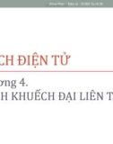 Bài giảng Mạch điện tử: Chương 4 - ĐH Bách khoa TP. HCM