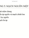 Bài giảng Mạch điện tử & BTL IC tương tự: Chương 5 – Nguyễn Tâm Hiền