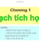 Bài giảng Mạch điện tử & BTL IC tương tự: Chương 1 – Nguyễn Tâm Hiền