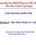 Bài giảng Giải tích hàm nhiều biến: Chương 2 - TS. Đặng Văn Vinh