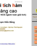 Bài giảng Giải tích hàm nâng cao - PGS.TS Phạm Hiến Bằng