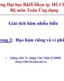 Bài giảng Giải tích hàm nhiều biến: Chương 2 - TS. Đặng Văn Vinh (P2)