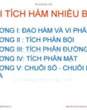 Bài giảng Giải tích hàm nhiều biến – Chương 1: Đạo hàm và vi phân