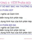 Bài giảng Giải tích hàm nhiều biến – Chương 2: Tích phân bội