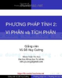 Bài giảng Phương pháp tính 2: Vi phân và tích phân - Vũ Đỗ Huy Cường