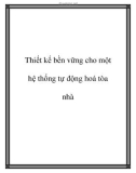 Thiết kế bền vững cho một hệ thống tự động hoá tòa nhà