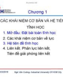 Bài giảng Cơ lý thuyết: Chương 1 - ThS. Ngô Văn Cường