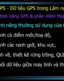 Bài giảng Hệ thống thông tin địa lý (GIS) trong lâm nghiệp: Bài 5 - ThS. Nguyễn Quốc Bình