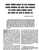 Phát triển kinh tế thị trường định hướng xã hội chủ nghĩa và thực hiện chính sách an sinh xã hội ở nước ta