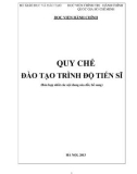 Quy chế đào tạo trình độ Tiến sĩ