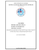 Giáo trình Điện máy công cụ (Ngành: Cắt gọt kim loại - Trình độ: Cao đẳng) - CĐ Kỹ thuật Nguyễn Trường Tộ