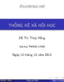 Bài giảng Thống kê xã hội: Chương 2 - Đỗ Thị Thúy Hằng