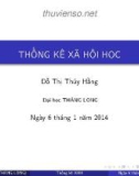 Bài giảng Thống kê xã hội: Chương 6 - Đỗ Thị Thúy Hằng