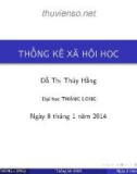 Bài giảng Thống kê xã hội: Chương 7 - Đỗ Thị Thúy Hằng