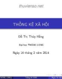 Bài giảng Thống kê xã hội: Chương 9 - Đỗ Thị Thúy Hằng