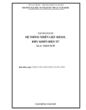 Bài giảng Hệ thống nhiên liệu Diesel điều khiển điện tử - ĐH Sư Phạm Kỹ Thuật Nam Định