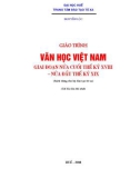 Giáo trình Văn học Việt Nam: Giai đoạn cuối TK XVIII - Nửa đầu TK XIX: Phần 1 - Nguyễn Lộc