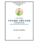 Giáo trình Văn học Việt Nam cuối thế kỷ XIX (Giáo trình tóm tắt dành cho lớp Đại học từ xa): Phần 1