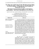 Tác động của sự thích ứng tổ chức đến hiệu quả hoạt động của doanh nghiệp - Trường hợp các doanh nghiệp tại Thành phố Cần Thơ