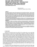 Dạy học theo phương pháp nghiên cứu khoa học - phương pháp thích hợp với đào tạo ở đại học