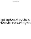 Chi phí quản lý dự án và tư vấn đầu tư xây dựng