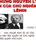 Đề tài: Học thuyết kinh tế về Chủ nghĩa tư bản độc quyền và Chủ nghĩa tư bản độc quyền nhà nước