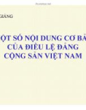 Bài giảng Một số nội dung cơ bản của điều lệ Đảng Cộng sản Việt Nam