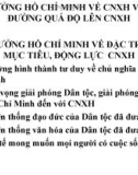 TƯ TƯỞNG HỒ CHÍ MINH VỀ CNXH VÀ CON ĐƯỜNG QUÁ ĐỘ LÊN CNXH