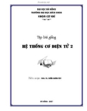 Hệ thống cơ đIện tử 2 - Chương 1