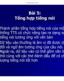 Xử lý tiếng nói - Speech Synthesis