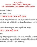 Bài giảng Gia công, lắp dựng và tháo dỡ ván khuôn - giàn giáo - Bài 1: Gia công sản xuất, lắp dựng và tháo dỡ ván khuôn móng cột