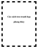 Các cách treo tranh hợp phong thủy