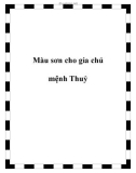 Màu sơn cho gia chủ mệnh Thuỷ