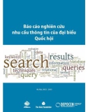 Báo cáo Nghiên cứu nhu cầu thông tin của đại biểu Quốc hội