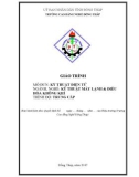 Giáo trình Kỹ thuật điện tử (Nghề: Kỹ thuật máy lạnh và điều hòa không khí - Trung cấp) - Trường Cao đẳng nghề Đồng Tháp