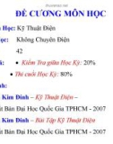 Bài giảng Kỹ thuật điện: Đề cương môn học - Nguyễn Kim Đính