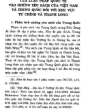 Khu vực bãi ngầm Tư Chính trong Biển Đông: Những yêu sách và đối kháng của Việt Nam và Trung Quốc: Phần 2